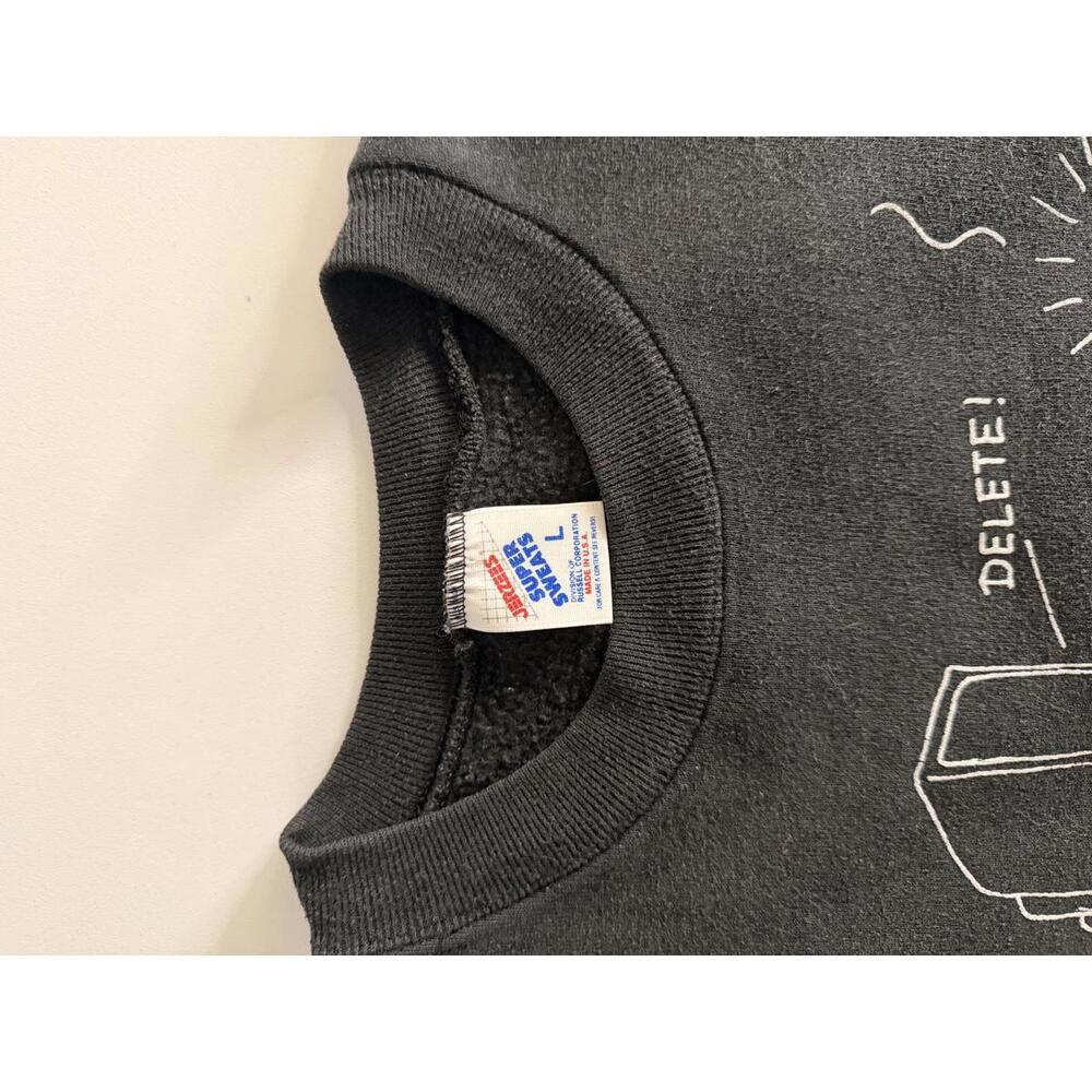 Vintage 1993 Computerwear Black Graphic Sweatshirt/tee size large - Picture 4 of 4
